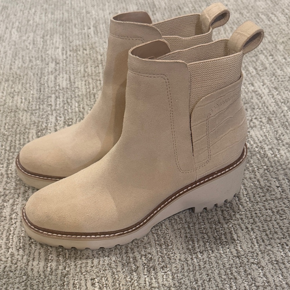 Dolce Vita Cream Ankle Booties